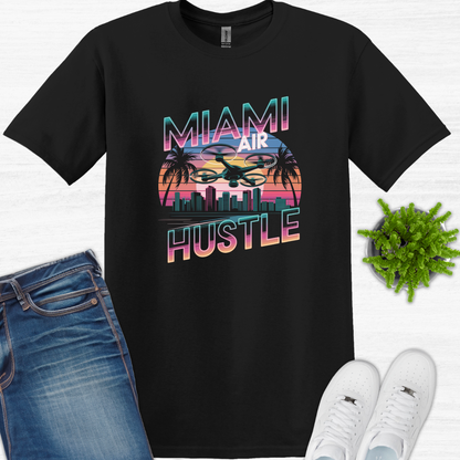 "Miami Air Hustle" V3 – Florida Drone Pilot T-Shirt