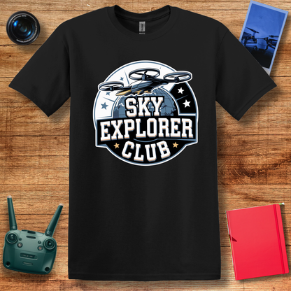 “Sky Explorer Club” Vintage Drone T-Shirt