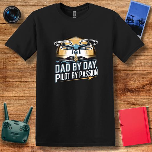 “Dad By Day, Pilot By Passion” Drone Enthusiast T-Shirt