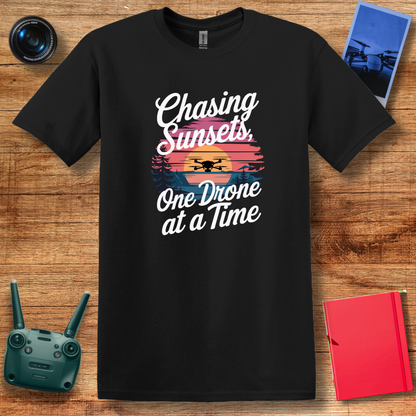 "Chasing Sunsets, One Drone at a Time" Scenic T-Shirt