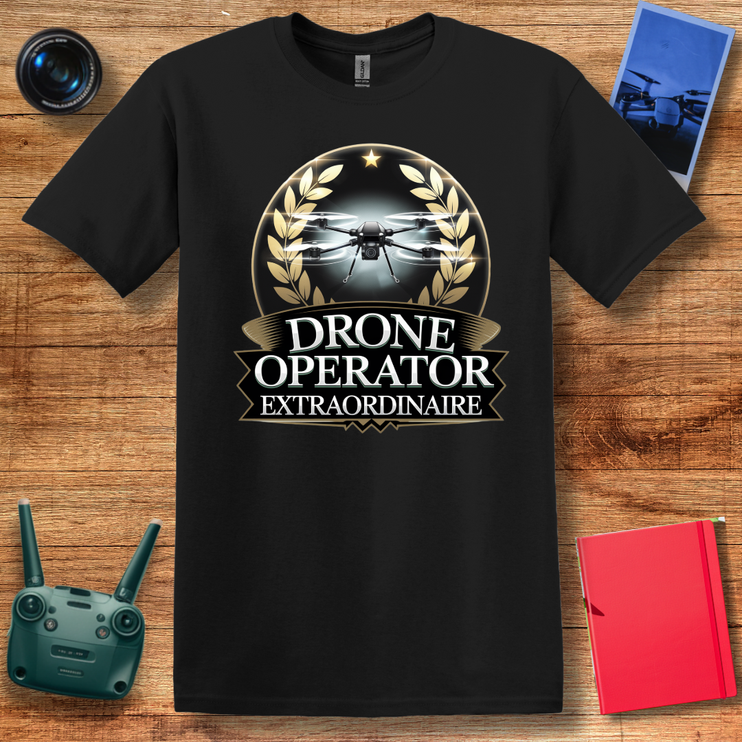 “Drone Operator Extraordinaire” Elegant Drone T-Shirt