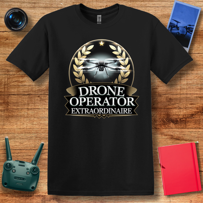 “Drone Operator Extraordinaire” Elegant Drone T-Shirt