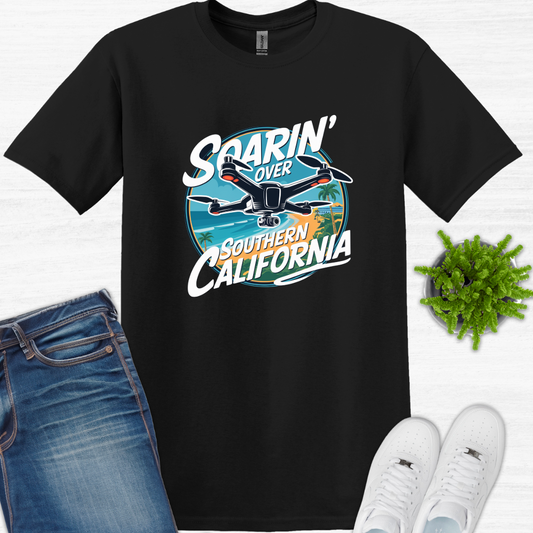 "Soarin’ Over Southern California" – Coastal Drone Pilot T-Shirt