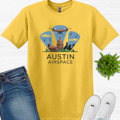 "Austin Airspace" – Texas State Drone T-Shirt