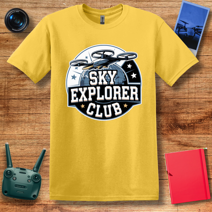 “Sky Explorer Club” Vintage Drone T-Shirt