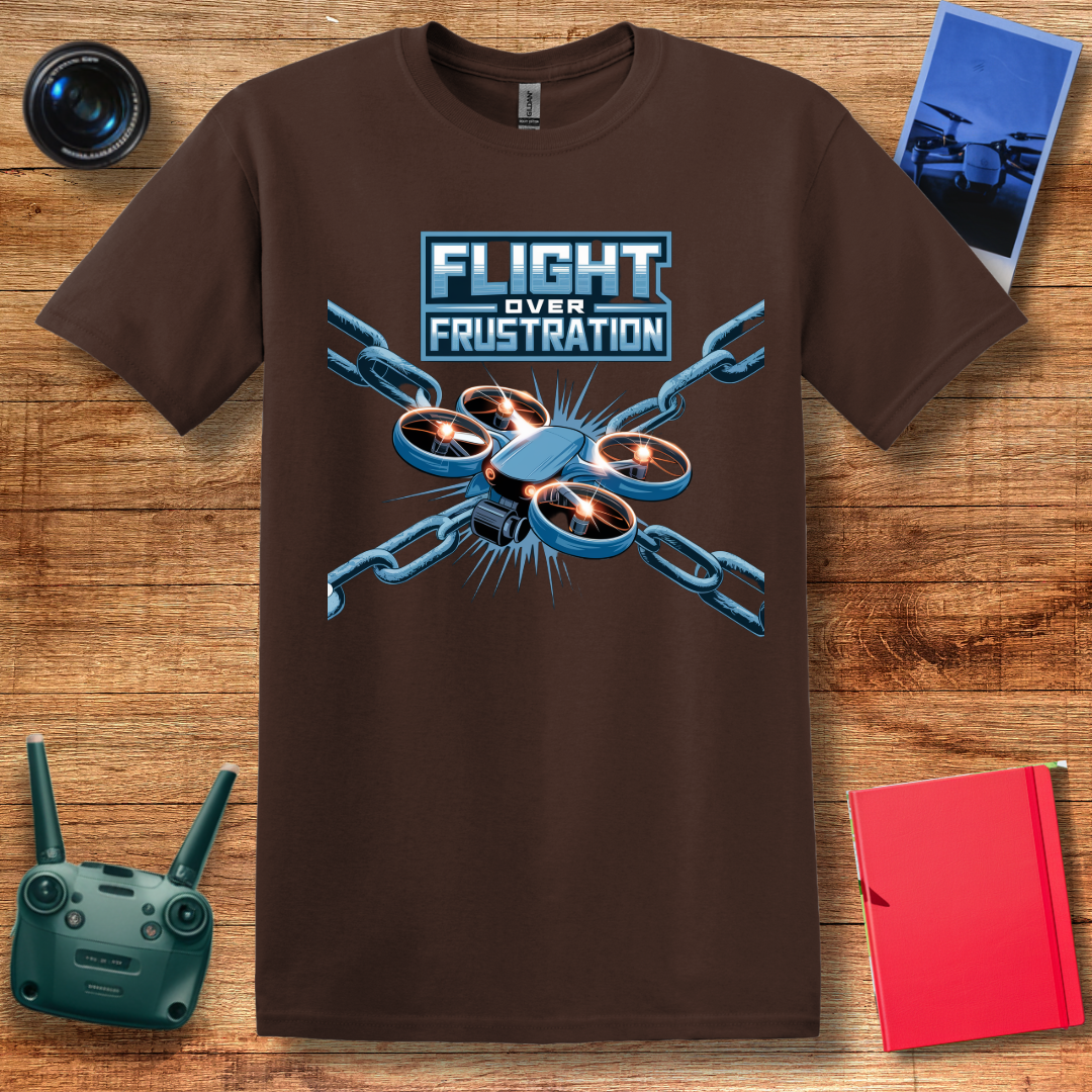 "Flight Over Frustration" V2 – Funny Drone EnthusiastT-Shirt