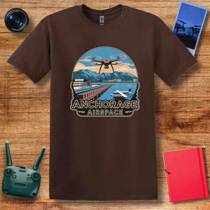 "Anchorage Airspace – Explore Alaska’s Heart from Above" V2 - Alaska Drone Enthusiast T-Shirt