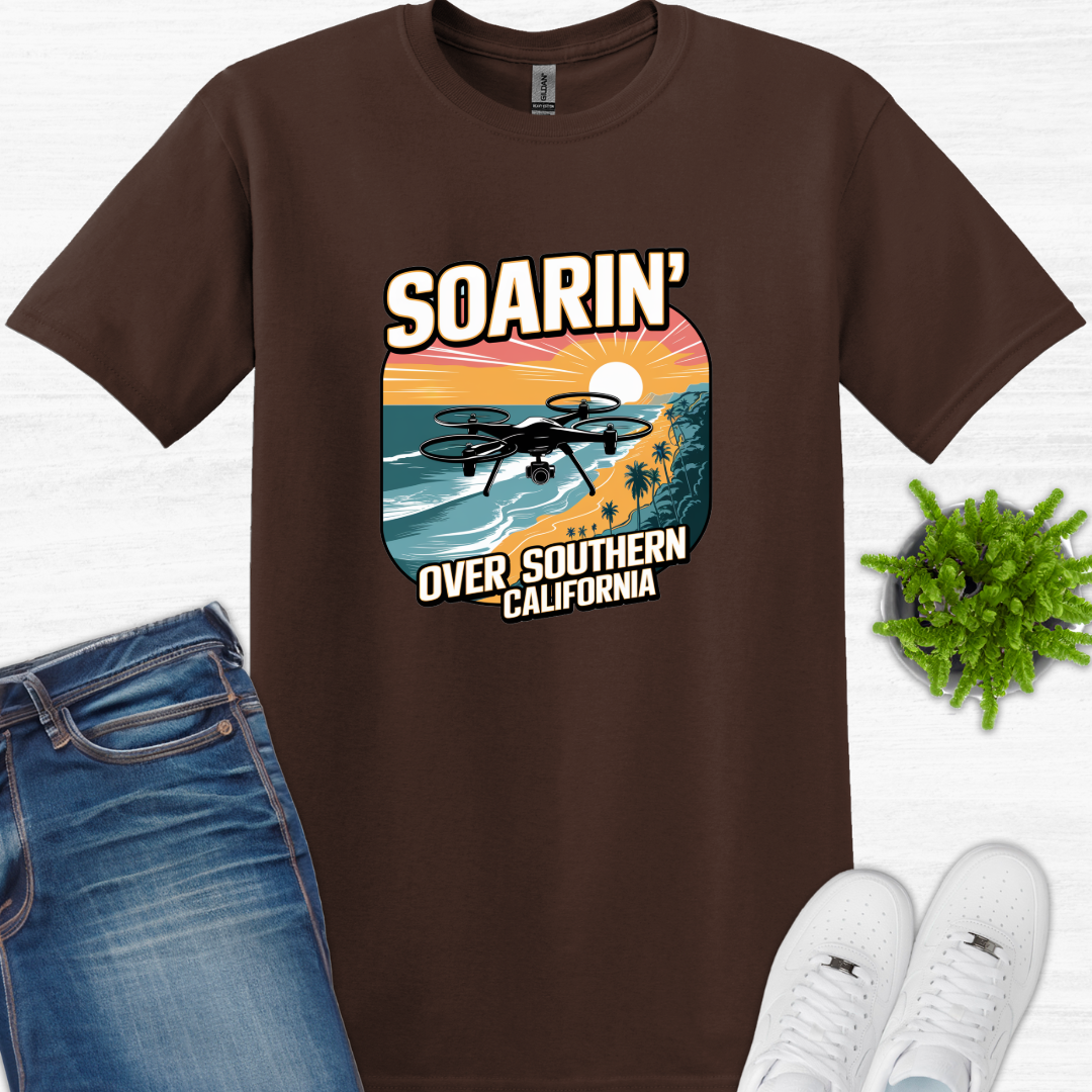 "Soarin’ Over Southern California" V3 – Coastal Drone Pilot T-Shirt