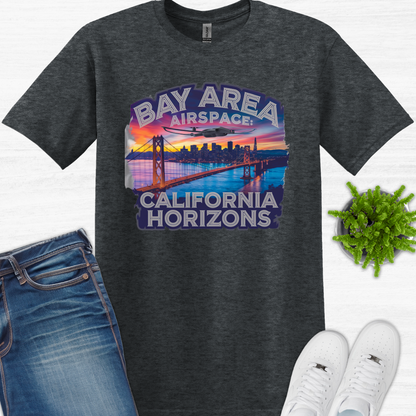 "Bay Area Airspace: California Horizons" V3 - San Francisco Drone T-Shirt