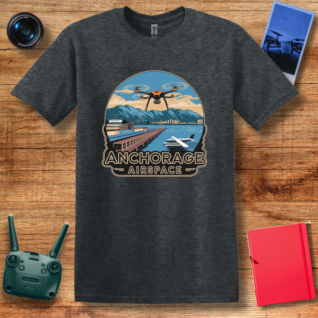 "Anchorage Airspace – Explore Alaska’s Heart from Above" V2 - Alaska Drone Enthusiast T-Shirt