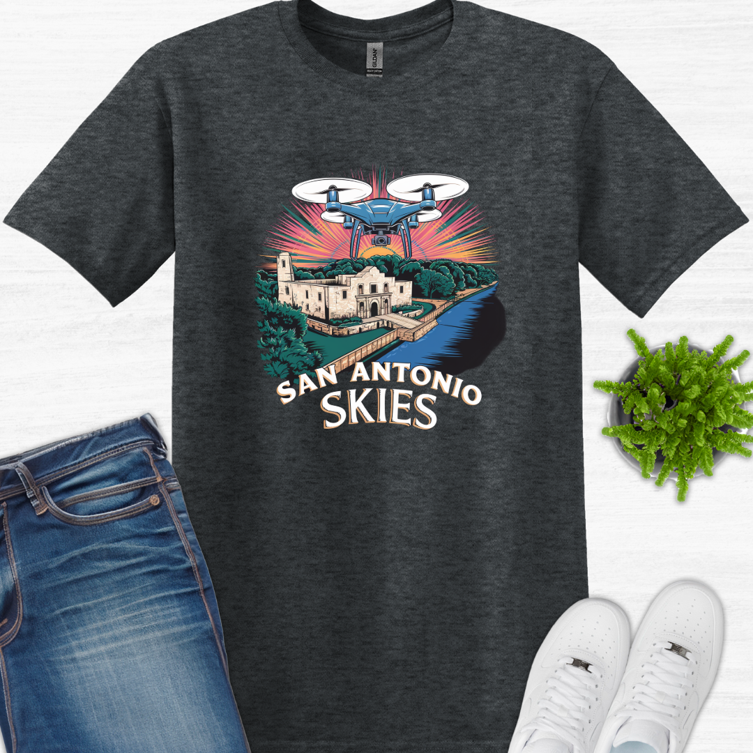 "San Antonio Skies" V2 - Texas Heritage, Drone Pilot T-Shirt