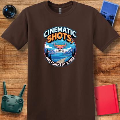 "Cinematic Shots One Flight at a Time" - Drone Pilot T-Shirt - V1