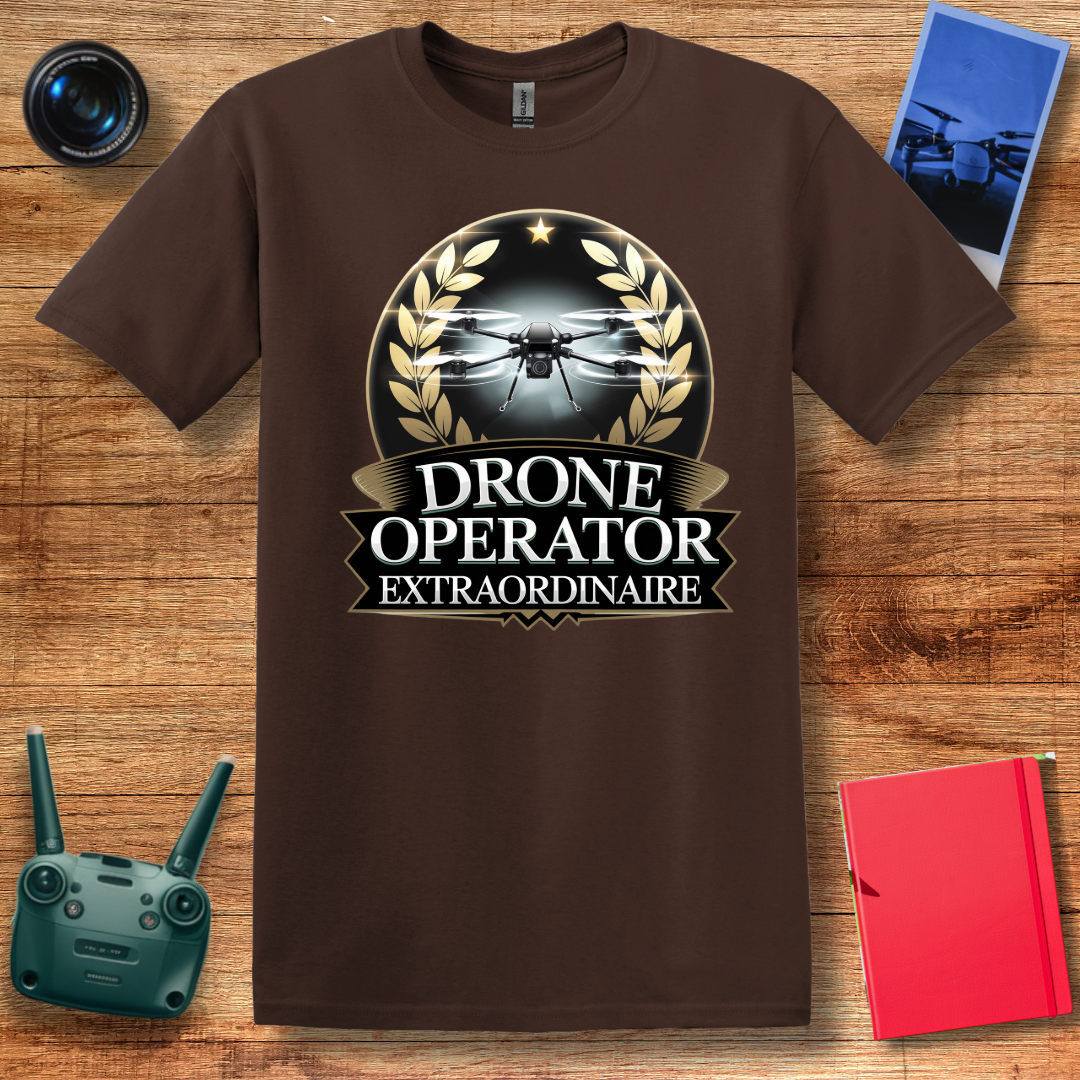 “Drone Operator Extraordinaire” Elegant Drone T-Shirt