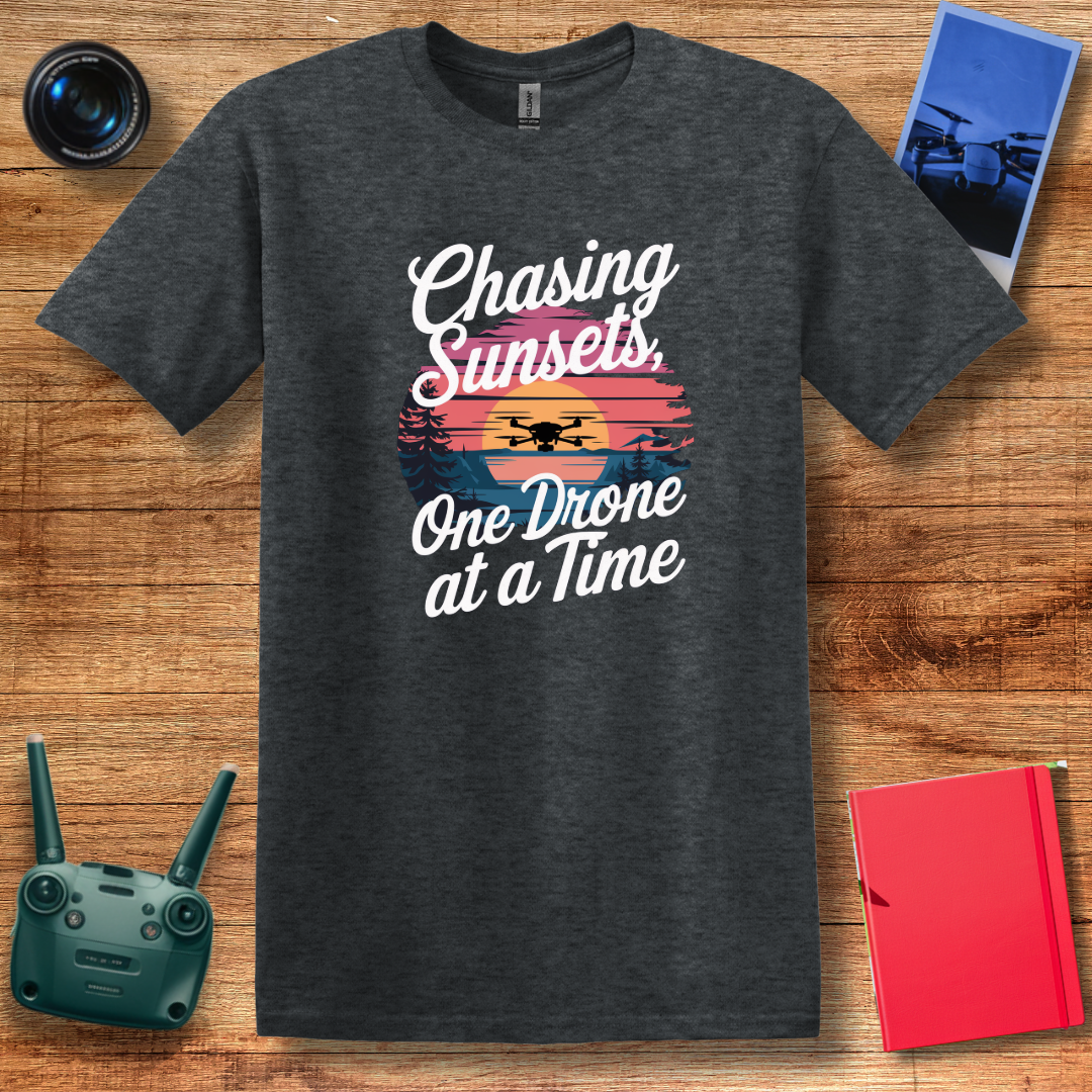 "Chasing Sunsets, One Drone at a Time" Scenic T-Shirt