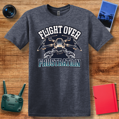 "Flight Over Frustration" – Inspirational Drone EnthusiastT-Shirt