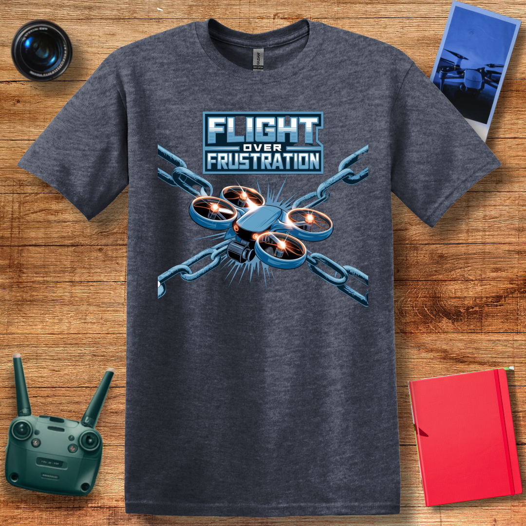 "Flight Over Frustration" V2 – Funny Drone EnthusiastT-Shirt