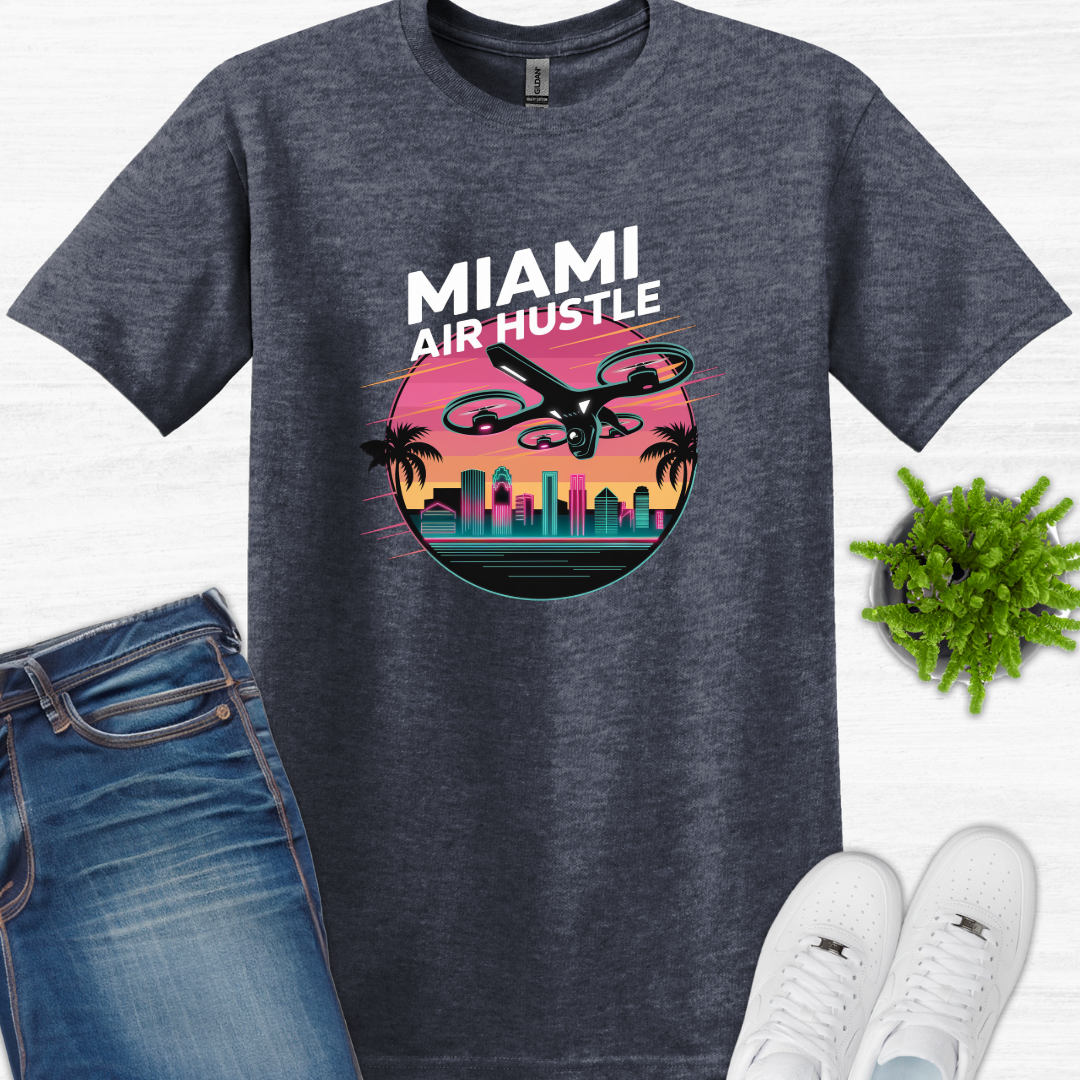 "Miami Air Hustle" – Florida Drone Pilot T-Shirt