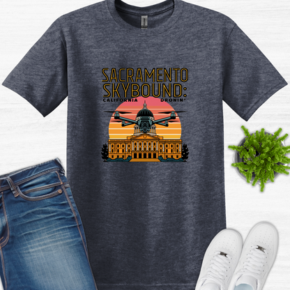 "Sacramento Skybound: California Dronin' " V2 – Drone Pilot T-Shirt