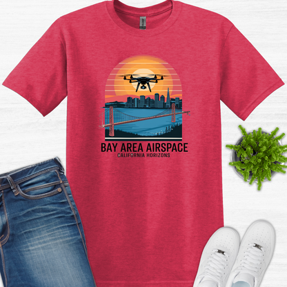 "Bay Area Airspace: California Horizons" San Francisco Drone T-Shirt