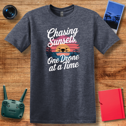 "Chasing Sunsets, One Drone at a Time" Scenic T-Shirt