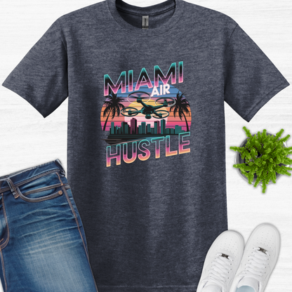 "Miami Air Hustle" V3 – Florida Drone Pilot T-Shirt