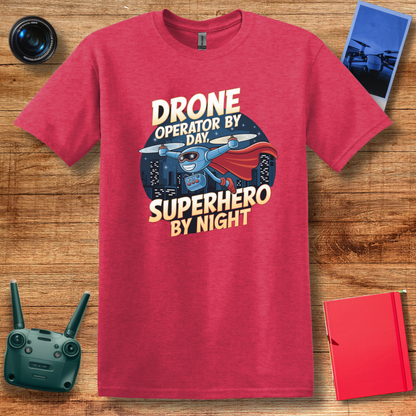 "Drone Operator by Day, Superhero by Night" – Mom, Dad, Funny Drone T-Shirt