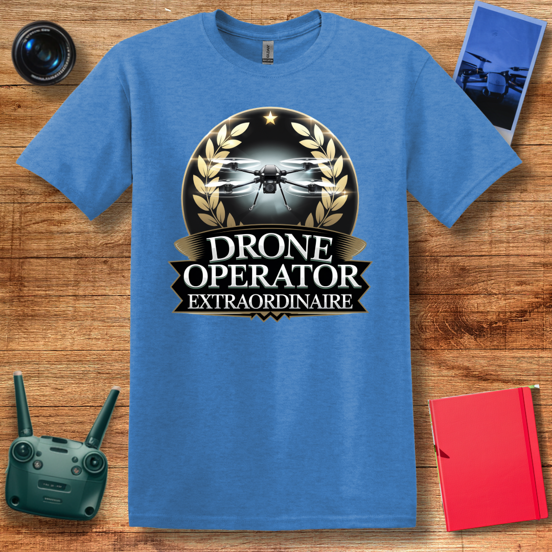 “Drone Operator Extraordinaire” Elegant Drone T-Shirt