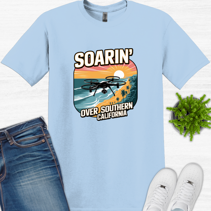 "Soarin’ Over Southern California" V3 – Coastal Drone Pilot T-Shirt