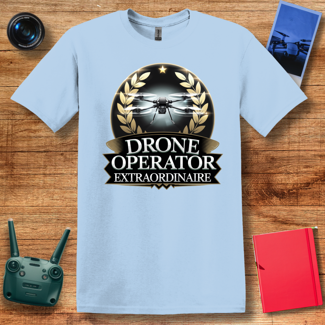 “Drone Operator Extraordinaire” Elegant Drone T-Shirt