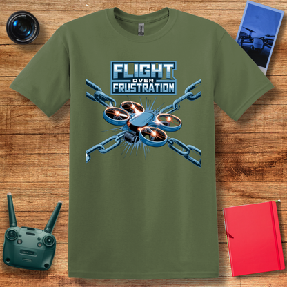 "Flight Over Frustration" V2 – Funny Drone EnthusiastT-Shirt