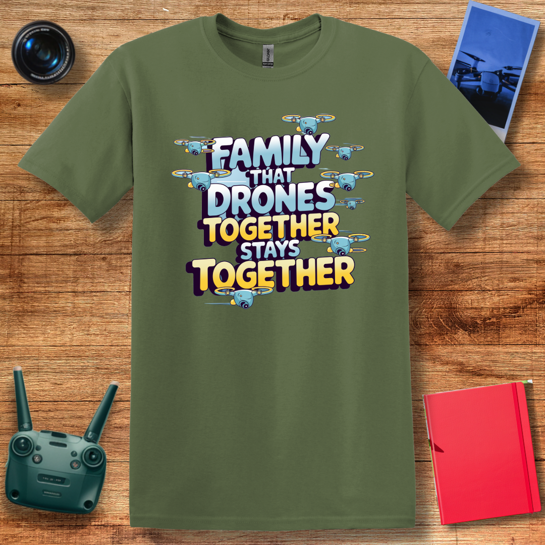 "Family That Drones Together Stays Together" Drone Enthusiast T-Shirt