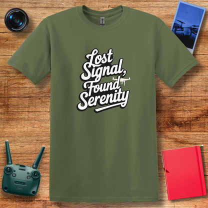 "Lost Signal, Found Serenity" Calming Drone T-Shirt