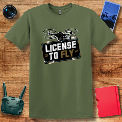 “License to Fly” Stylish Drone T-Shirt