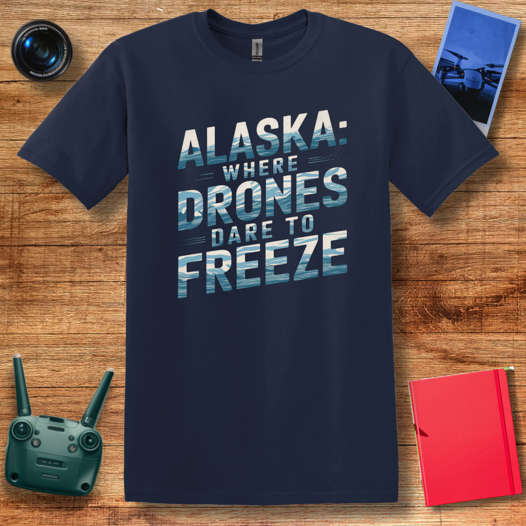 "Alaska: Where Drones Dare to Freeze" - Funny Alaska Drone T-Shirt