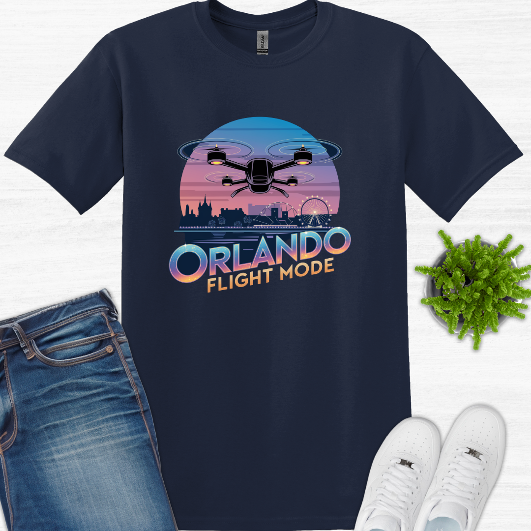 "Orlando Flight Mode" V2 – Florida Drone Pilot T-Shirt