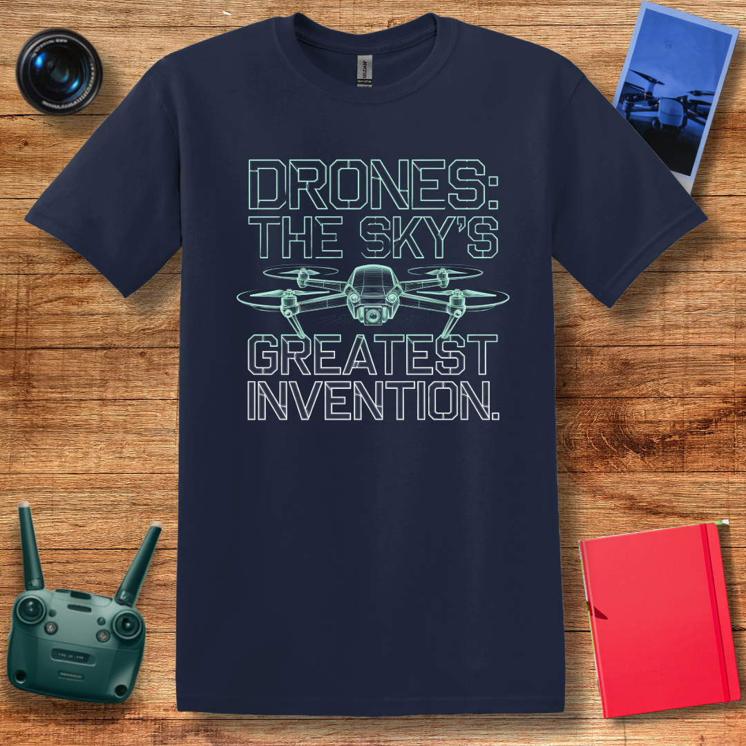 "Drones: The Sky’s Greatest Invention" Inspirtional Drone T-Shirt