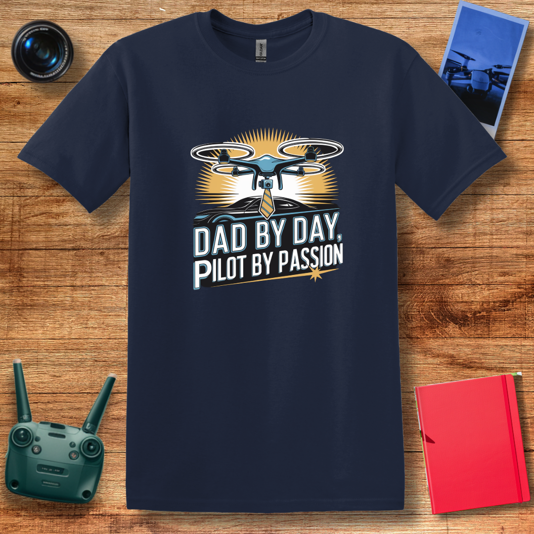 “Dad By Day, Pilot By Passion” Drone Enthusiast T-Shirt