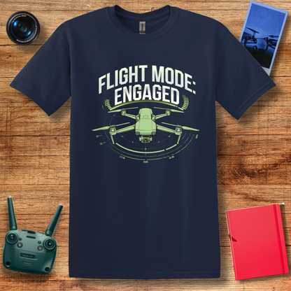 "Flight Mode: Engaged" V2 Drone Enthusiast T-Shirt