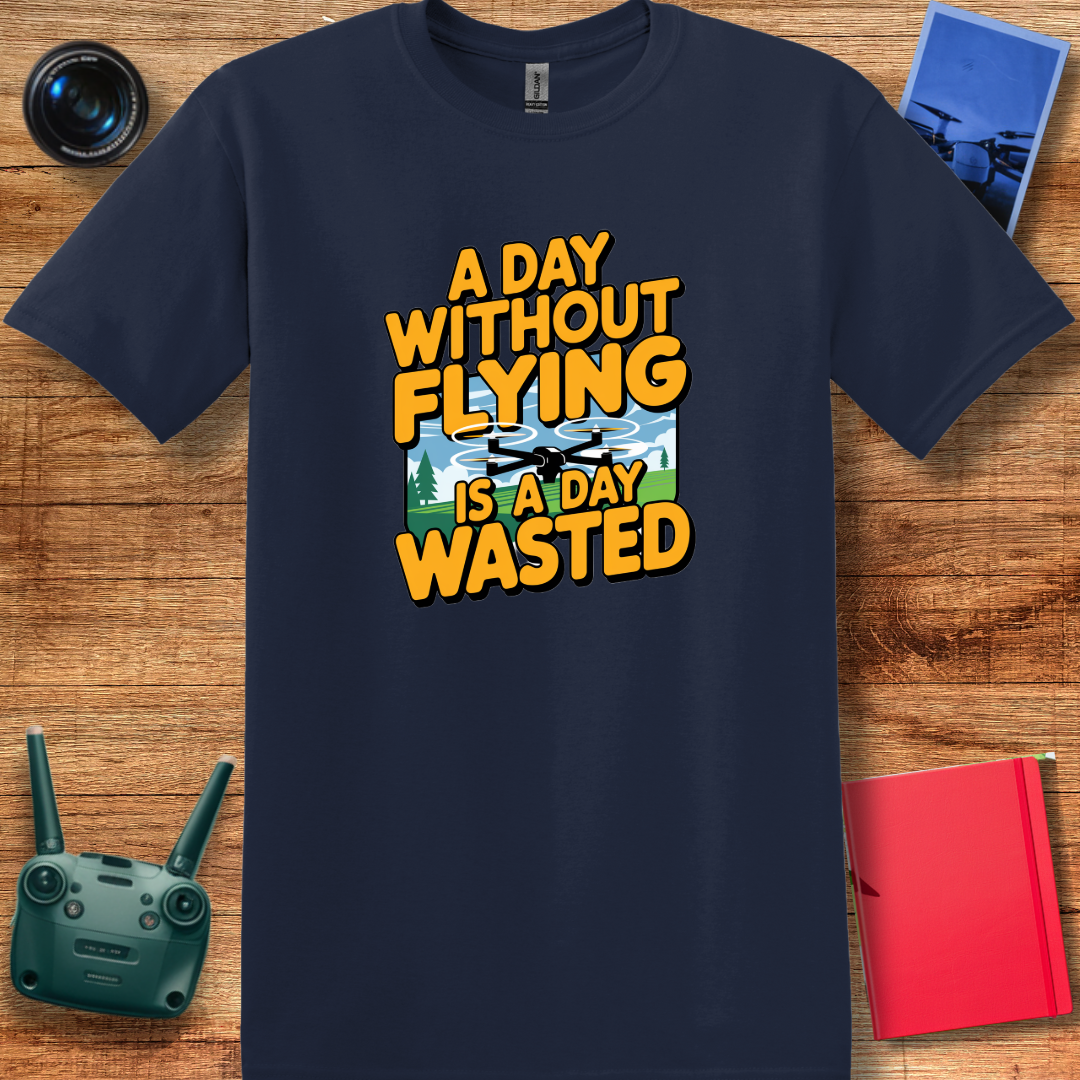 "A Day Without Flying is a Day Wasted" - Drone Pilot T-Shirt - V1