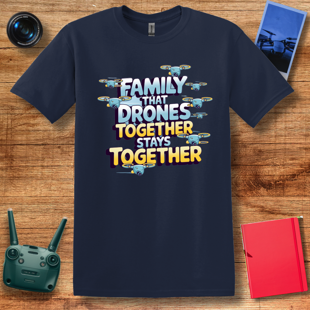 "Family That Drones Together Stays Together" Drone Enthusiast T-Shirt