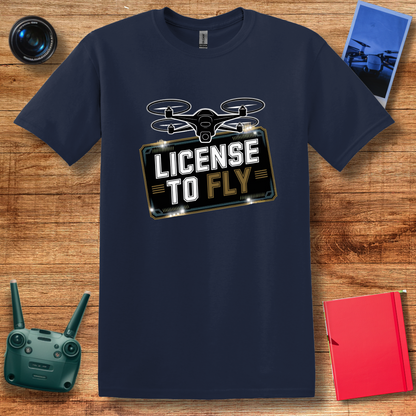 “License to Fly” Stylish Drone T-Shirt