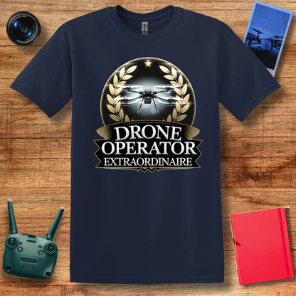 “Drone Operator Extraordinaire” Elegant Drone T-Shirt