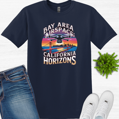 "Bay Area Airspace: California Horizons" V2 - San Francisco Drone T-Shirt