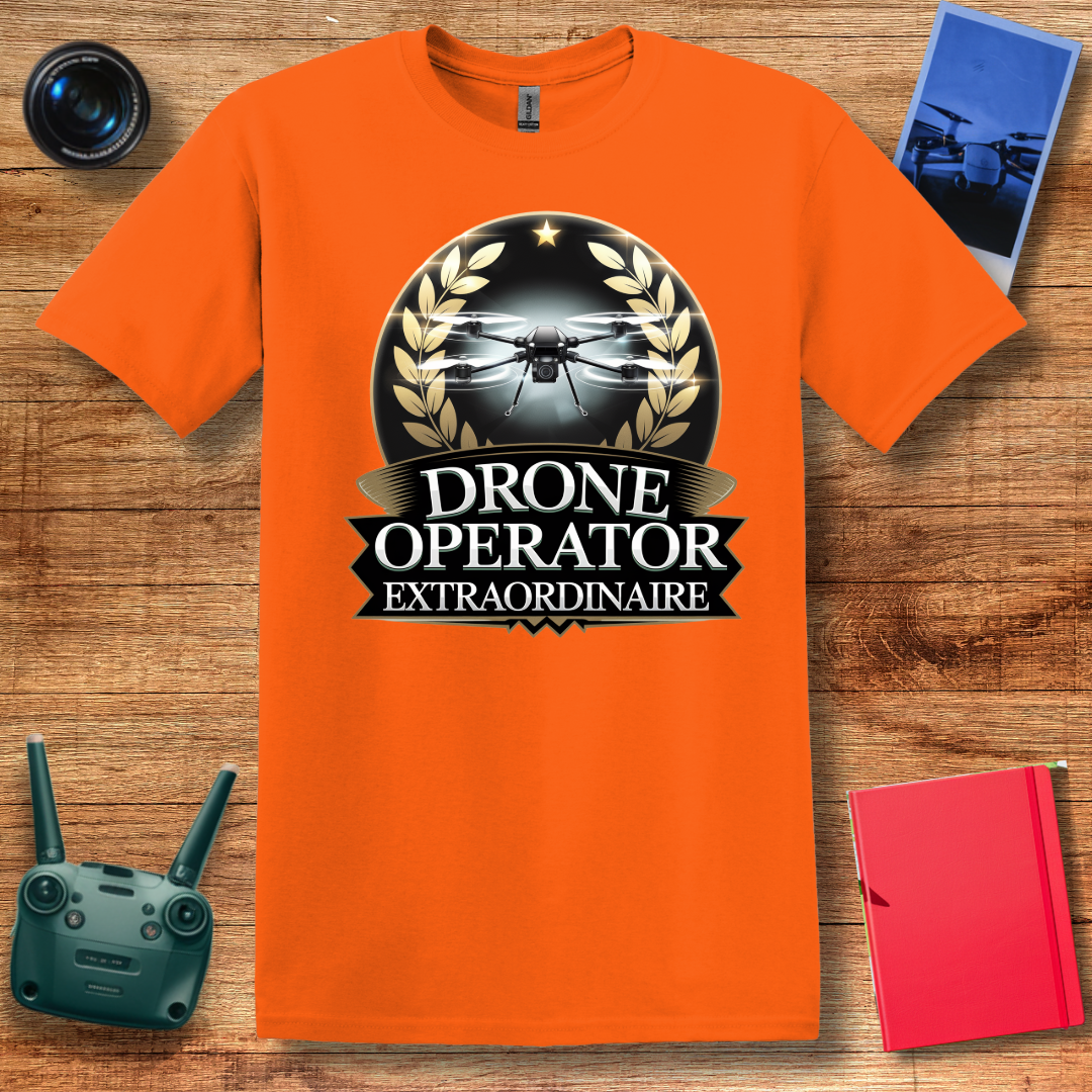 “Drone Operator Extraordinaire” Elegant Drone T-Shirt