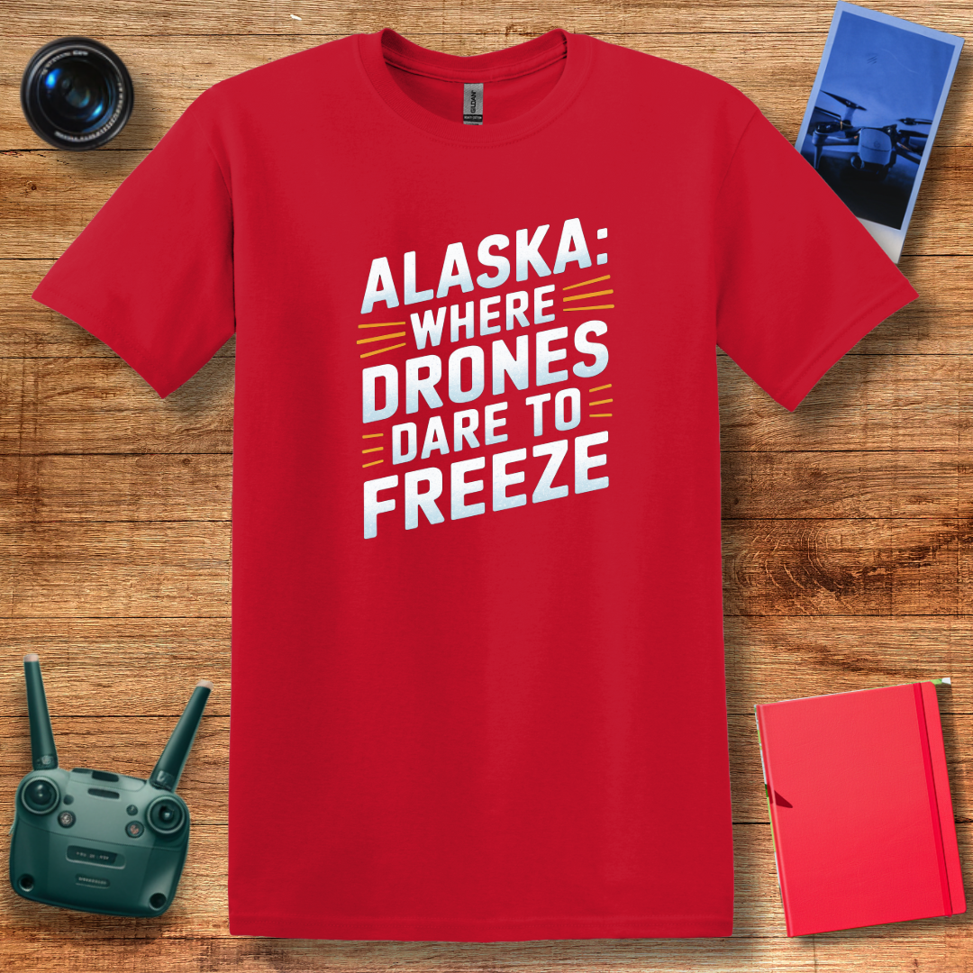 "Alaska: Where Drones Dare to Freeze" V2 - Funny Alaska Drone T-Shirt