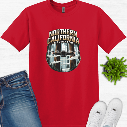 "Northern California Navigator" – Adventure Drone T-Shirt