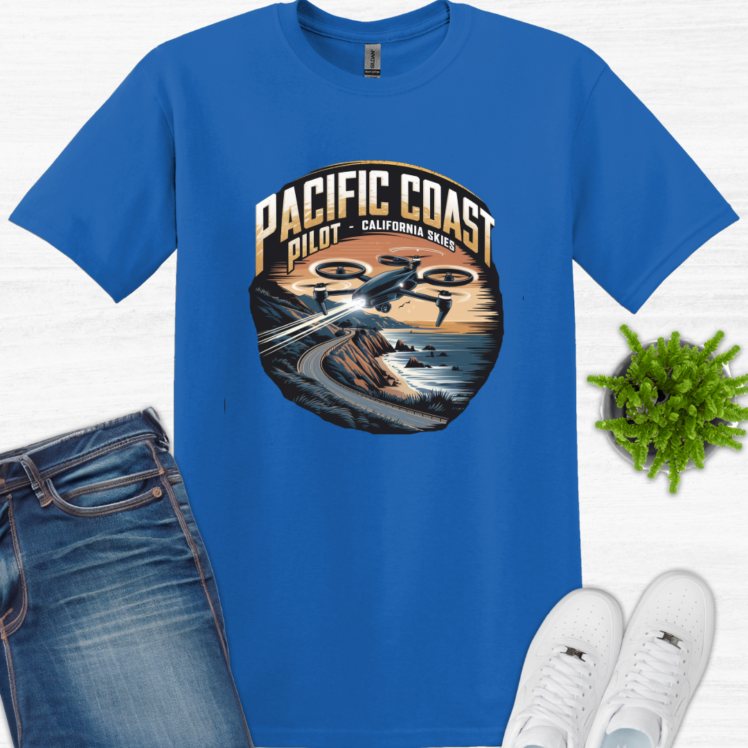 "Pacific Coast Pilot – California Skies" -  Drone Pilot T-Shirt