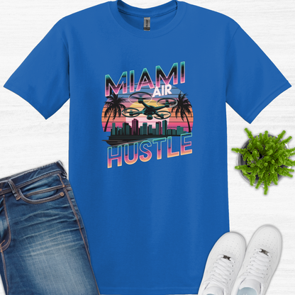 "Miami Air Hustle" V3 – Florida Drone Pilot T-Shirt