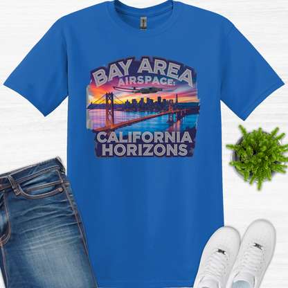 "Bay Area Airspace: California Horizons" V3 - San Francisco Drone T-Shirt