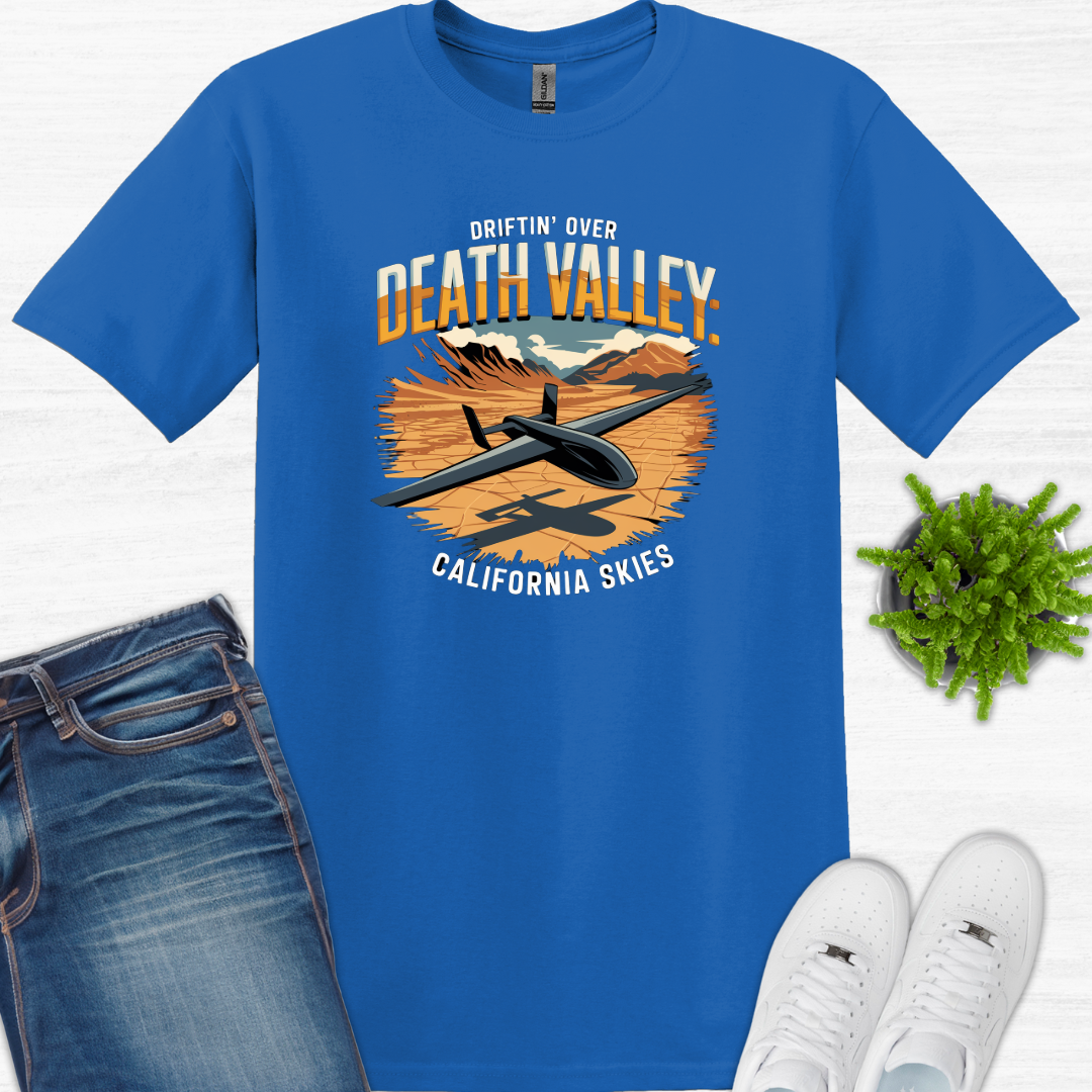 "Driftin’ Over Death Valley: California Skies" V3 – Drone Pilot T-Shirt